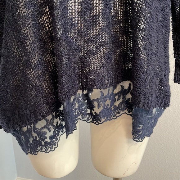 LF Navy Open-Stich Sweater - Picture 3 of 4